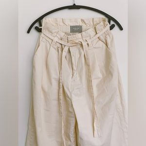 Everlane Paperbag Pant in Canvas Size Medium High Waist Wide Leg